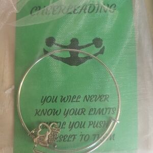 Source Unknown Silver Cheerleading Charm Bracelet